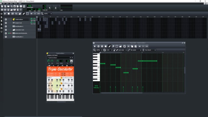 LMMS is a free beat making app that resembles FL Studio.