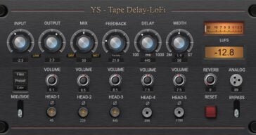 YS Releases FREE Tape Delay Lofi Plugin