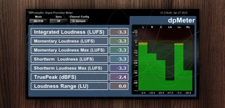 dpMeter - Freeware Multi-Channel Meter VST plugin by TBProAudio.