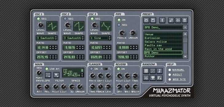 Marazmator 2.0 virtual synthesizer by Vasily Makarov.