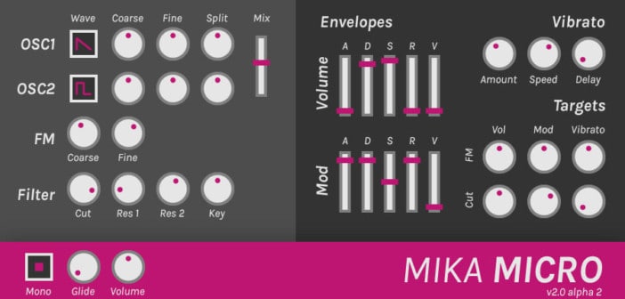 Tesselode Releases Free Mika Micro Synthesizer VST Plugin