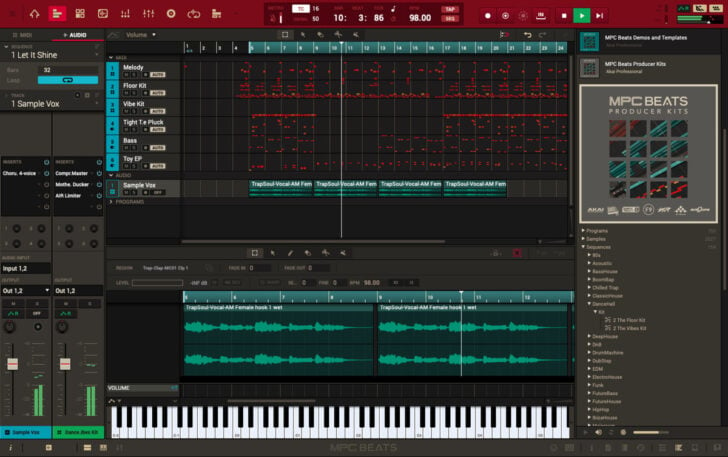 MPC Beats is a free beat making software by AKAI