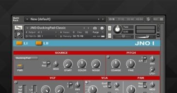 JNO 1 is a free Roland Juno 106 sound library by Particle Sound.
