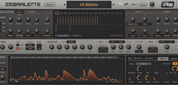 U-he to update a classic free synth with the coming release of Zebralette 3